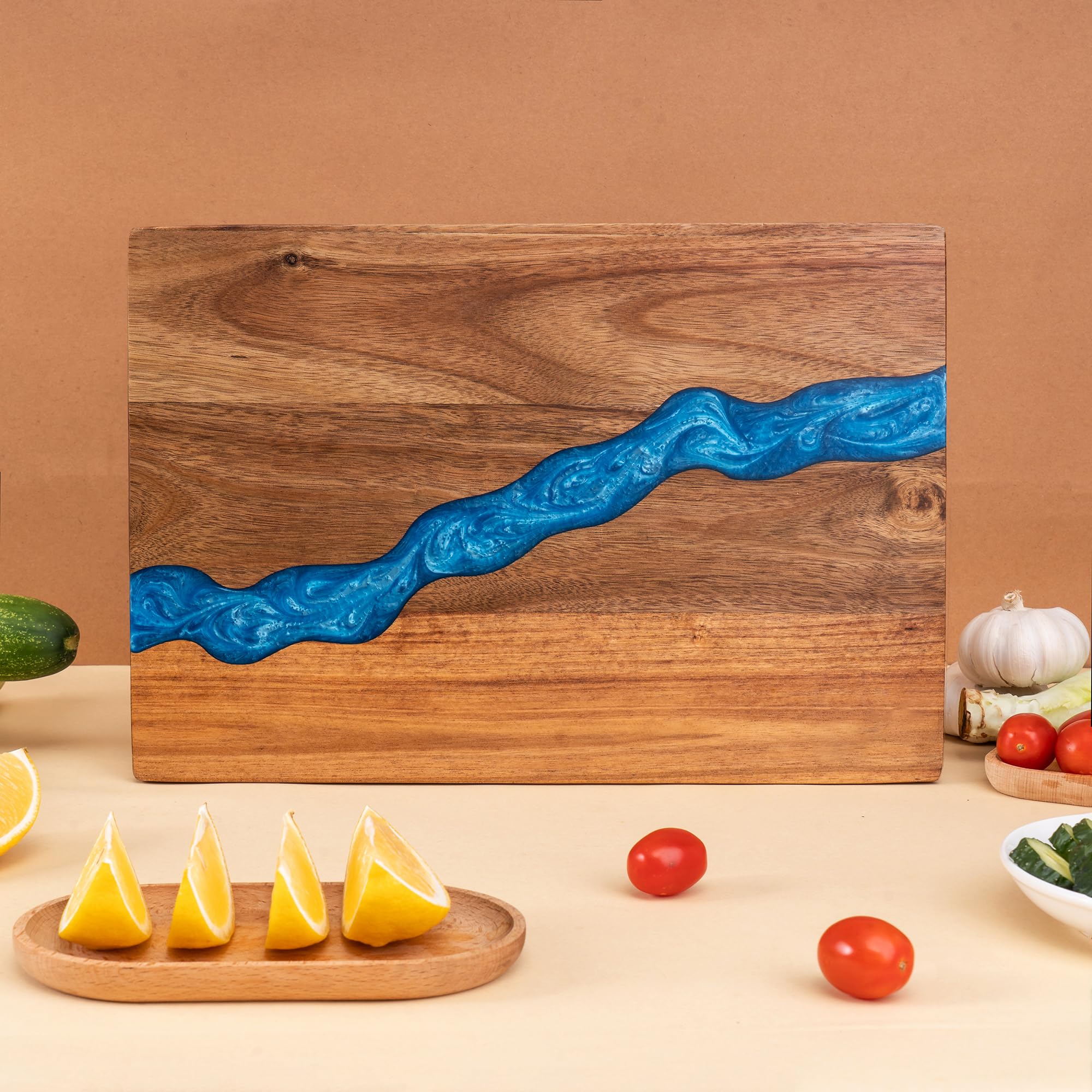 Amazon.com: Handcrafted Blue River Epoxy Resin Art Cutting Board